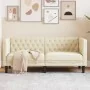 Sofá Chesterfield de 2 plazas cuero artificial blanco crema by , Sofas - Ref: Foro24-372660, Price: 276,84 €, Discount: %