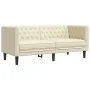 Sofá Chesterfield de 2 plazas cuero artificial blanco crema by , Sofas - Ref: Foro24-372660, Price: 276,84 €, Discount: %