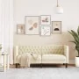 Sofá Chesterfield de 2 plazas cuero artificial blanco crema by , Sofas - Ref: Foro24-372660, Price: 276,84 €, Discount: %