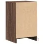 Mesita de noche con luces LED madera de ingeniería roble marrón de , Mesitas de noche - Ref: Foro24-852018, Precio: 62,81 €, ...