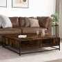 Mesa de centro de madera de ingeniería y metal roble ahumado von , Couchtisch - Ref: Foro24-848776, Preis: 79,81 €, Rabatt: %