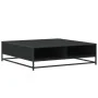 Mesa de centro madera de ingeniería y metal negro 100x100x30 cm by , Coffee table - Ref: Foro24-848774, Price: 81,94 €, Disco...