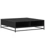 Mesa de centro madera de ingeniería y metal negro 100x100x30 cm by , Coffee table - Ref: Foro24-848774, Price: 81,94 €, Disco...