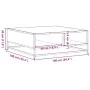 Mesa de centro madera de ingeniería y metal negro 100x100x30 cm by , Coffee table - Ref: Foro24-848774, Price: 81,94 €, Disco...