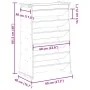 Jardinera hierbas 6 niveles madera maciza marrón 69x40x101,5 cm by , Pots and planters - Ref: Foro24-855055, Price: 136,00 €,...