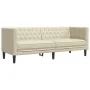 Juego de sofás Chesterfield 3 piezas cuero sintético crema by , Sofas - Ref: Foro24-3209268, Price: 716,15 €, Discount: %