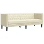 Juego de sofás Chesterfield 2 piezas cuero sintético crema by , Sofas - Ref: Foro24-3209275, Price: 556,25 €, Discount: %