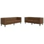 Juego de sofás Chesterfield 2 piezas cuero sintético marrón by , Sofas - Ref: Foro24-3209280, Price: 558,14 €, Discount: %