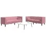 Set de sofás Chesterfield con cojines 2 piezas terciopelo rosa by , Sofas - Ref: Foro24-3209294, Price: 630,64 €, Discount: %