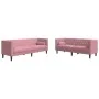 Set de sofás Chesterfield con cojines 2 piezas terciopelo rosa by , Sofas - Ref: Foro24-3209294, Price: 630,64 €, Discount: %