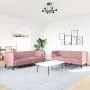 Set de sofás Chesterfield con cojines 2 piezas terciopelo rosa by , Sofas - Ref: Foro24-3209294, Price: 630,64 €, Discount: %