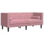 Set de sofás Chesterfield con cojines 2 piezas terciopelo rosa by , Sofas - Ref: Foro24-3209294, Price: 630,64 €, Discount: %