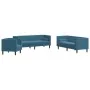 Set de sofás Chesterfield con cojines 3 piezas terciopelo azul by , Sofas - Ref: Foro24-3209289, Price: 911,48 €, Discount: %