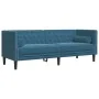 Set de sofás Chesterfield con cojines 3 piezas terciopelo azul by , Sofas - Ref: Foro24-3209289, Price: 911,48 €, Discount: %