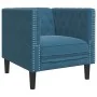 Set de sofás Chesterfield con cojines 3 piezas terciopelo azul by , Sofas - Ref: Foro24-3209289, Price: 911,48 €, Discount: %