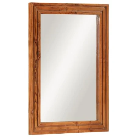Espejo de baño madera maciza de acacia y vidrio 50x70 cm de , Muebles de baño - Ref: Foro24-377590, Precio: 65,84 €, Descuent...