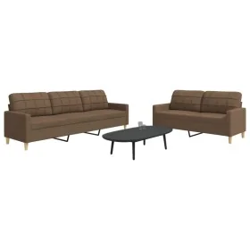 Juego de sofás 2 piezas tela marrón by , Sofas - Ref: Foro24-3278322, Price: 478,53 €, Discount: %