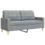 Juego de sofás con cojines 3 piezas tela gris claro von , Sofas - Ref: Foro24-3278303, Preis: 627,37 €, Rabatt: %