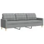 Juego de sofás con cojines 3 piezas tela gris claro von , Sofas - Ref: Foro24-3278303, Preis: 627,37 €, Rabatt: %