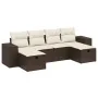 Set sofás de jardín 6 piezas y cojines ratán sintético marrón von , Gartensets - Ref: Foro24-3264479, Preis: 384,77 €, Rabatt: %