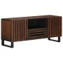 Mueble de TV madera maciza mango marrón 100x34x46 cm by , CD and DVD storage - Ref: Foro24-377506, Price: 139,13 €, Discount: %