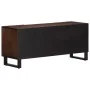 Mueble de TV madera maciza mango marrón 100x34x46 cm by , CD and DVD storage - Ref: Foro24-377506, Price: 139,13 €, Discount: %