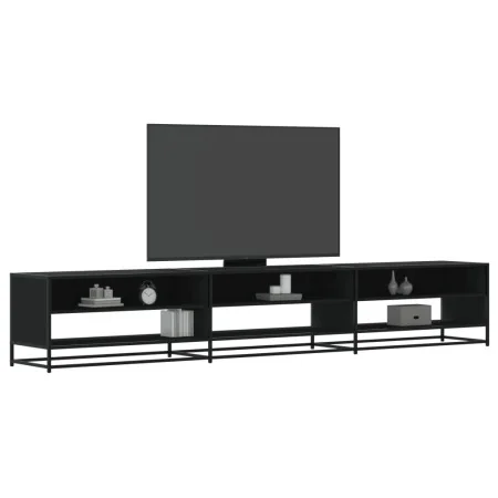 Mueble de TV madera de ingeniería negro 270x40x46 cm by , TV Furniture - Ref: Foro24-3300810, Price: 155,46 €, Discount: %