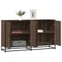 Aparador madera de ingeniería marrón roble 134x35x76 cm by , Sideboards - Ref: Foro24-3300819, Price: 142,05 €, Discount: %