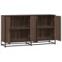 Aparador madera de ingeniería marrón roble 134x35x76 cm by , Sideboards - Ref: Foro24-3300819, Price: 142,05 €, Discount: %