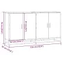 Aparador madera de ingeniería marrón roble 134x35x76 cm by , Sideboards - Ref: Foro24-3300819, Price: 142,05 €, Discount: %