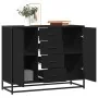 Aparador de madera de ingeniería negro 92x35x76 cm by , Sideboards - Ref: Foro24-3300825, Price: 113,62 €, Discount: %