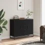 Aparador de madera de ingeniería negro 92x35x76 cm by , Sideboards - Ref: Foro24-3300825, Price: 113,62 €, Discount: %