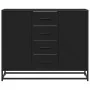 Aparador de madera de ingeniería negro 92x35x76 cm by , Sideboards - Ref: Foro24-3300825, Price: 113,62 €, Discount: %