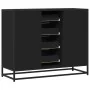 Aparador de madera de ingeniería negro 92x35x76 cm by , Sideboards - Ref: Foro24-3300825, Price: 113,62 €, Discount: %