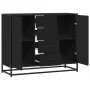 Aparador de madera de ingeniería negro 92x35x76 cm by , Sideboards - Ref: Foro24-3300825, Price: 113,62 €, Discount: %