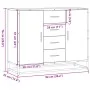 Aparador de madera de ingeniería negro 92x35x76 cm by , Sideboards - Ref: Foro24-3300825, Price: 113,62 €, Discount: %