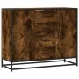 Aparador madera de ingeniería roble ahumado 92x35x76 cm de , Aparadores - Ref: Foro24-3300827, Precio: 109,36 €, Descuento: %