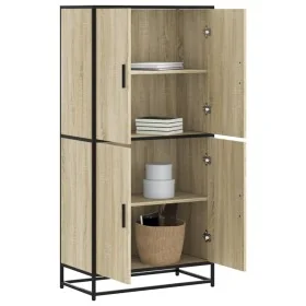 Aparador alto madera de ingeniería roble Sonoma 68x35x139 cm by , Sideboards - Ref: Foro24-3300831, Price: 127,23 €, Discount: %