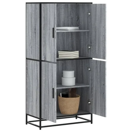 Aparador alto madera de ingeniería gris Sonoma 68x35x139 cm by , Sideboards - Ref: Foro24-3300833, Price: 133,17 €, Discount: %