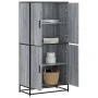 Aparador alto madera de ingeniería gris Sonoma 68x35x139 cm by , Sideboards - Ref: Foro24-3300833, Price: 133,17 €, Discount: %