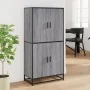 Aparador alto madera de ingeniería gris Sonoma 68x35x139 cm by , Sideboards - Ref: Foro24-3300833, Price: 133,17 €, Discount: %