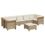Set de sofás de jardín y cojines 8 piezas ratán sintético beige by , Garden sets - Ref: Foro24-3261763, Price: 648,62 €, Disc...