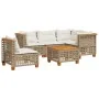 Juego de sofás jardín con cojines 6 pzas ratán sintético beige by , Garden sets - Ref: Foro24-3261844, Price: 499,23 €, Disco...