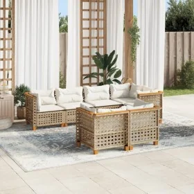 Set sofás de jardín 7 piezas y cojines ratán sintético beige von , Gartensets - Ref: Foro24-3261886, Preis: 633,25 €, Rabatt: %
