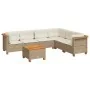 Set sofás de jardín 7 piezas y cojines ratán sintético beige by , Garden sets - Ref: Foro24-3261865, Price: 519,72 €, Discoun...