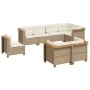 Set de sofás de jardín y cojines 8 piezas ratán sintético beige de , Conjuntos de jardín - Ref: Foro24-3261901, Precio: 674,5...