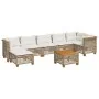 Set de sofás de jardín y cojines 8 piezas ratán sintético beige by , Garden sets - Ref: Foro24-3261934, Price: 642,87 €, Disc...