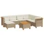 Set de sofás de jardín y cojines 8 piezas ratán sintético beige von , Gartensets - Ref: Foro24-3261943, Preis: 575,39 €, Raba...
