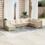 Set de sofás de jardín y cojines 8 piezas ratán sintético beige by , Garden sets - Ref: Foro24-3261955, Price: 599,52 €, Disc...