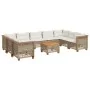 Juego de sofás jardín con cojines beige 10 pzas ratán sintético von , Gartensets - Ref: Foro24-3261988, Preis: 833,23 €, Raba...